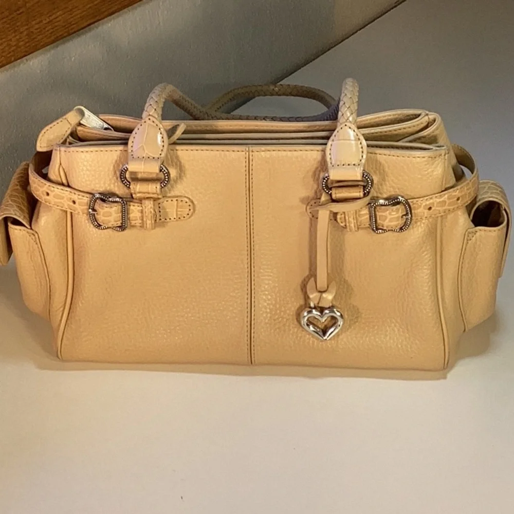 Brighton Beige/Tan Leather Shoulder Bag